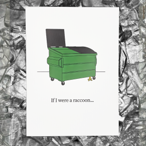 Dumpster Love Raccoon Valentine's Day Card