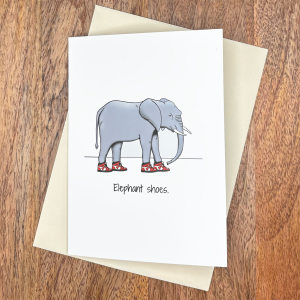 Elephant Shoes Valentine's Day Card